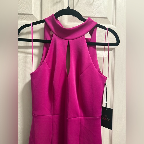 CeCe - Halter Neck Bodycon Fuschia Dress - NWT - Size 2 - Picture 5 of 10